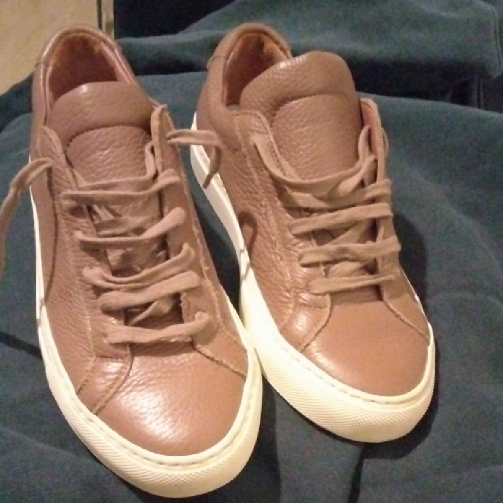 Common Projects Tan Leather Sneakers